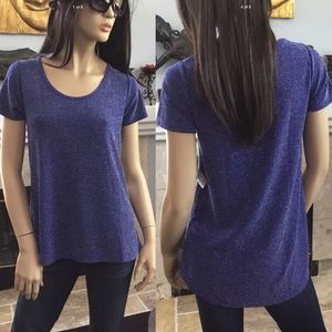 NWT Lularoe Classic T Navy With Sparkle Top XS